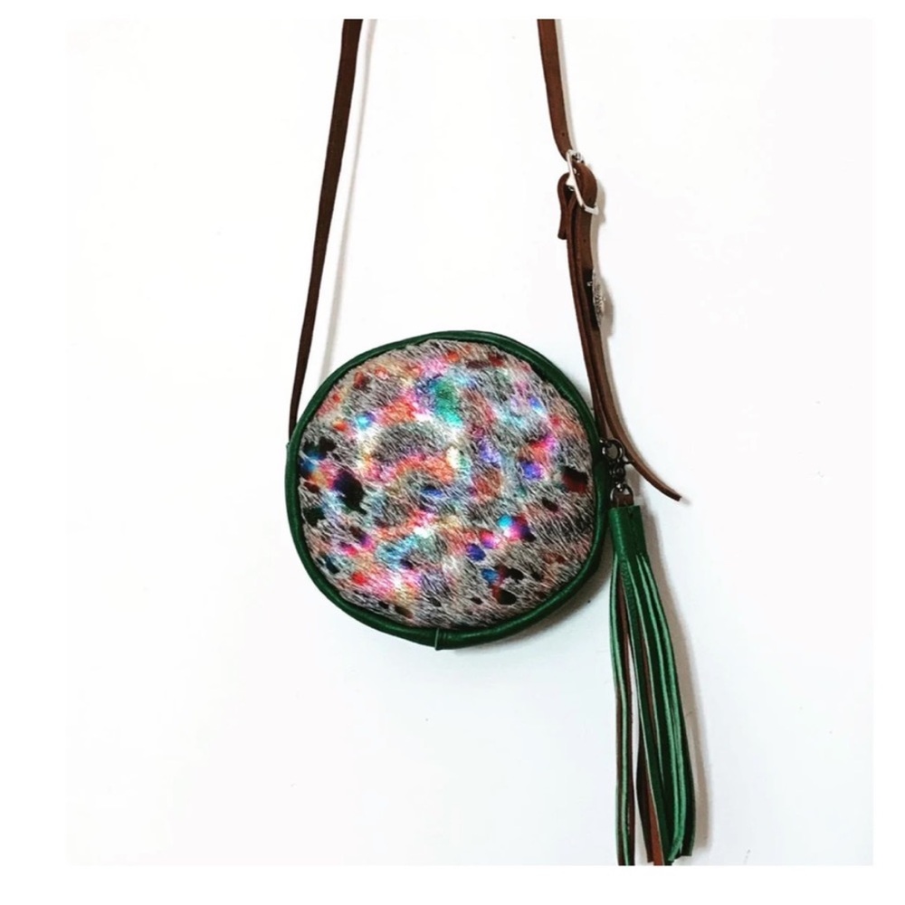 NWT Sweetgrass Leather Sun Dog Round crossbody bag - Picture 9 of 9